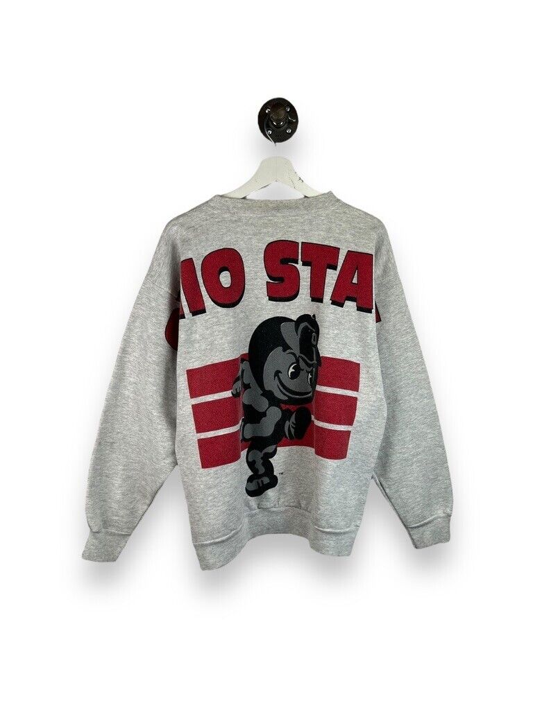 Vintage 90s Ohio State Buckeyes NCAA Big Spellout Graphic Sweatshirt Size XL