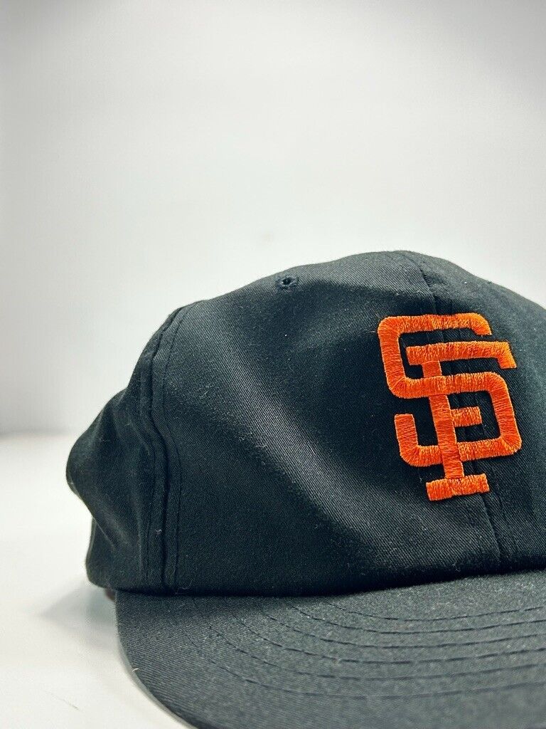 Vintage 90s San Fransisco Giants MLB Embroidered Logo Snapback Hat OSFA Black