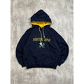 Vintage 90s Notre Dame Fighting Irish NCAA Embroidered Hooded Sweatshirt Large