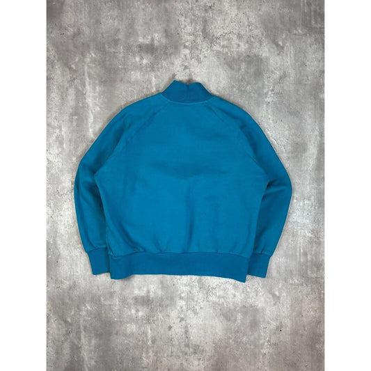 Vintage Womens Nike Embroidered Swoosh 1/2 Zip Pull Over Sweatshirt Size XL Teal