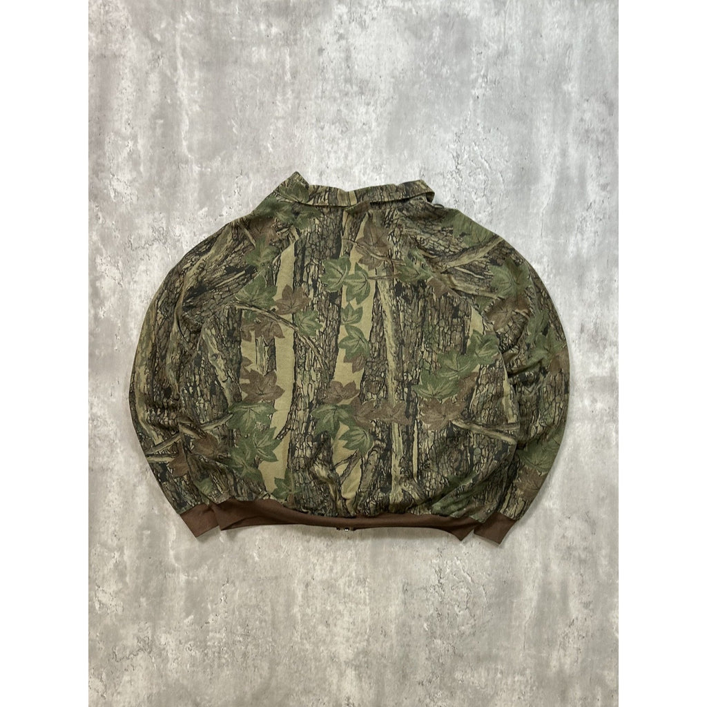 Vintage 90s Ocoee Realtree Camo Full Zip Hunting Bomber Jacket Size 2XL