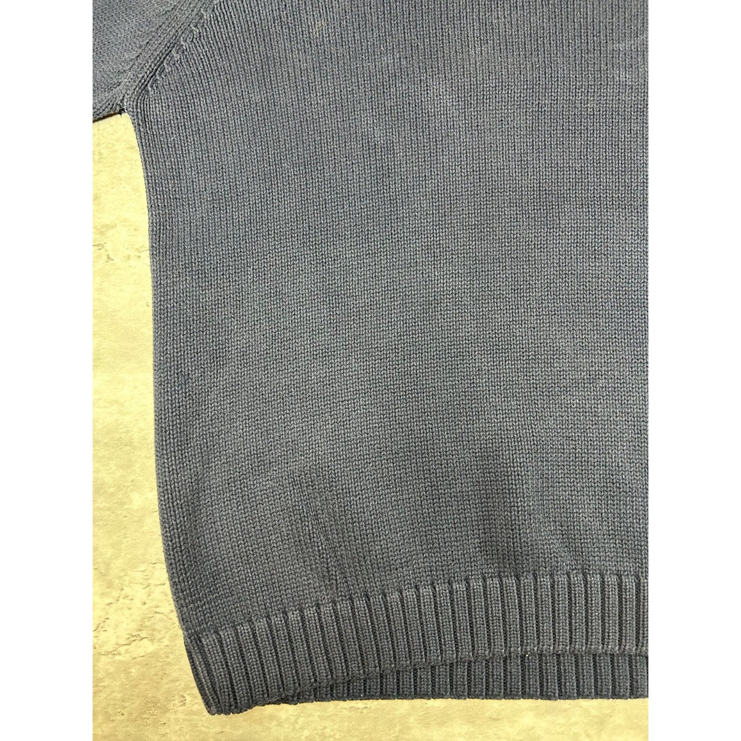 Vintage Chaps Embroidered Crest Pullover Ribbed Knit Sweater Size Large