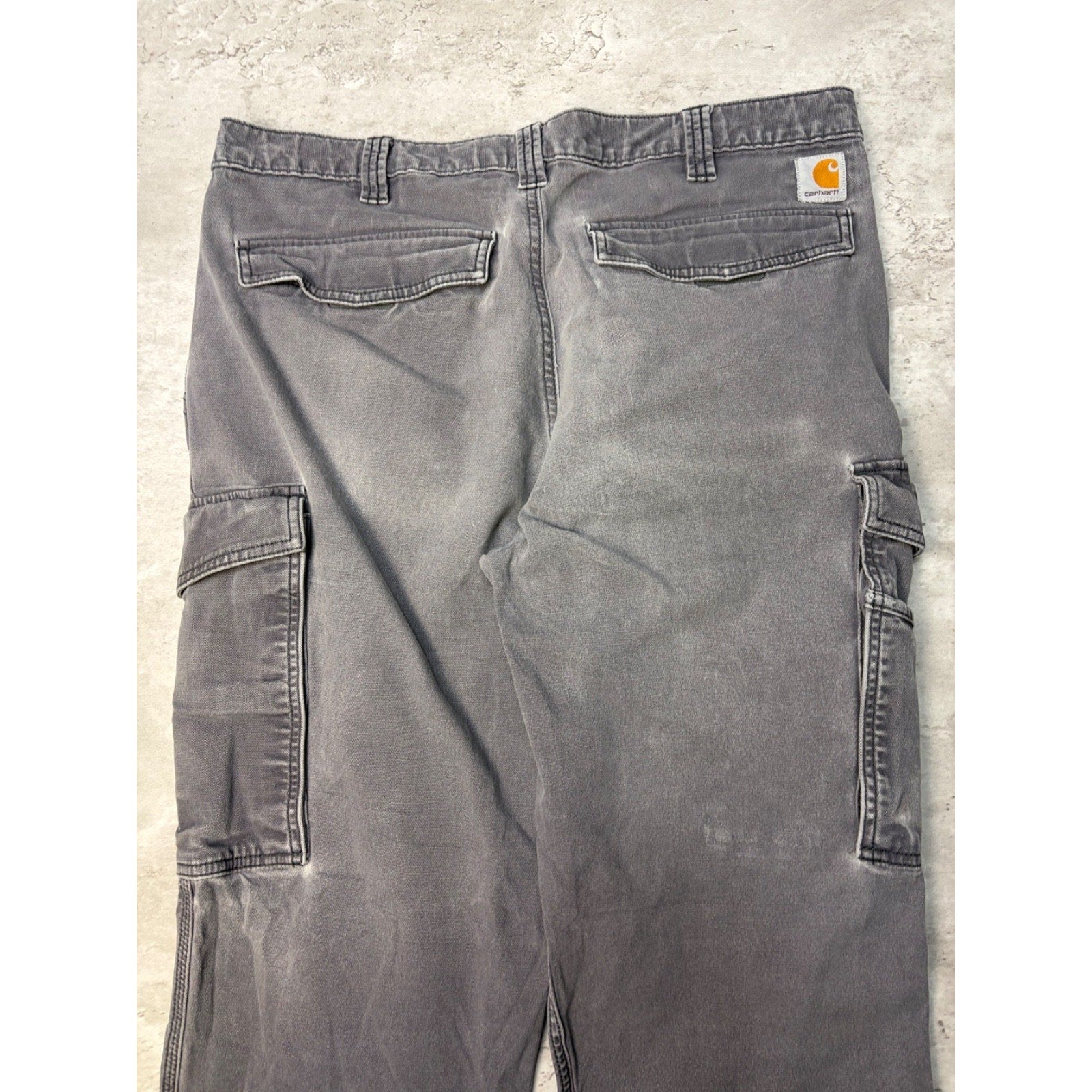 Carhartt Relaxed Fit Canvas Workwear Grey Cargo Pants Size 35