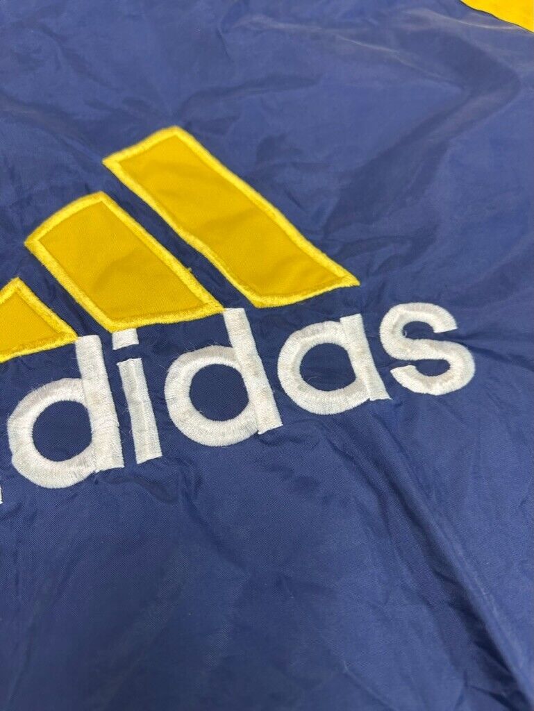 Vintage 90s Adidas Embroidered Logo Full Zip Nylon Windbreaker Jacket Sz Medium