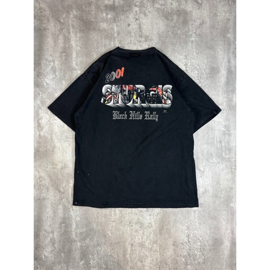 Vintage 2001 Sturgis Black Hills Rally Motorcycles Graphic T-Shirt Size XXL