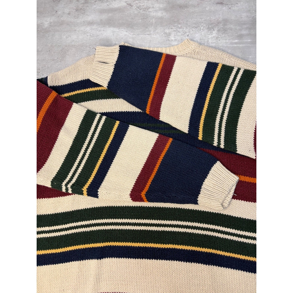 Vintage Dockers Multicolour Stripe Pullover Knit Sweater Size XL