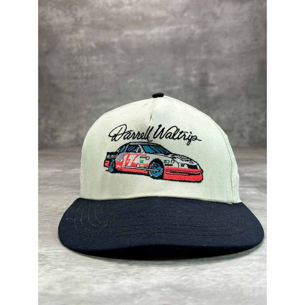 Vintage 90s Darrell Waltrip #17 Nascar Embroidered Racecar Snapback Hat OSFA