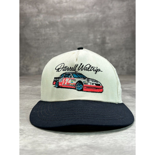 Vintage 90s Darrell Waltrip #17 Nascar Embroidered Racecar Snapback Hat OSFA