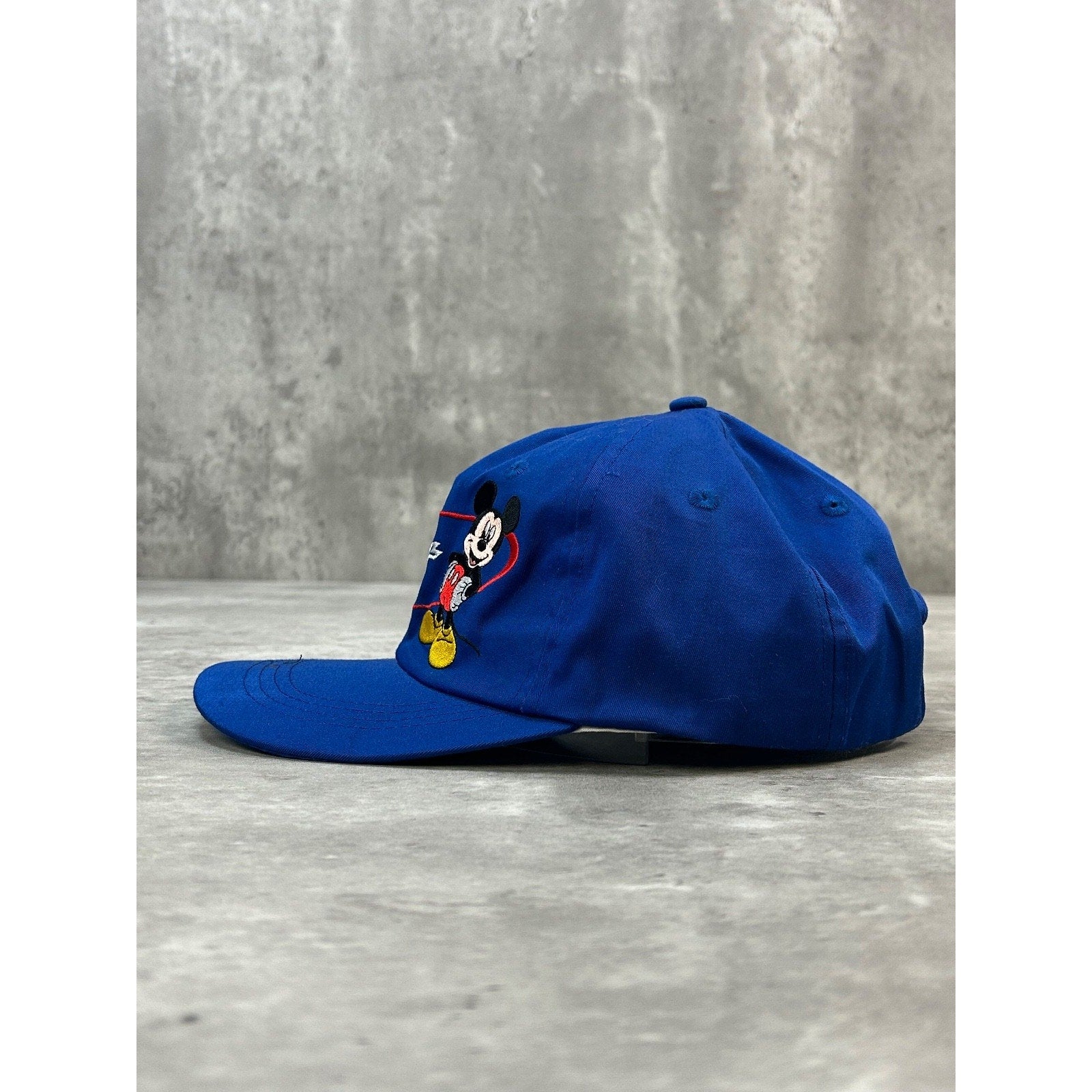 Vintage 90s Disney Mickey Sport Embroidered Elastic Strap Hat OSFA