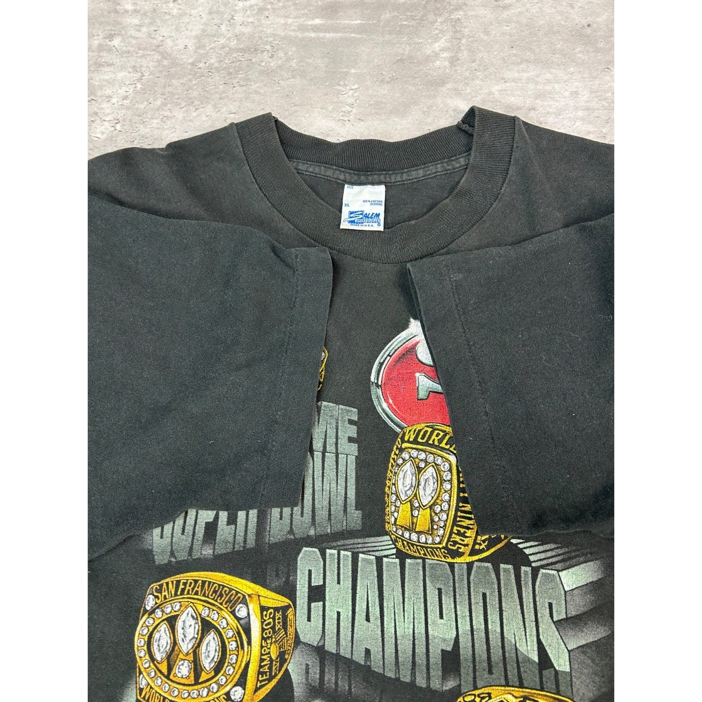 Vintage 1995 San Fransisco 49ers NFL 5x Super Bowl Champs T-Shirt Size XL