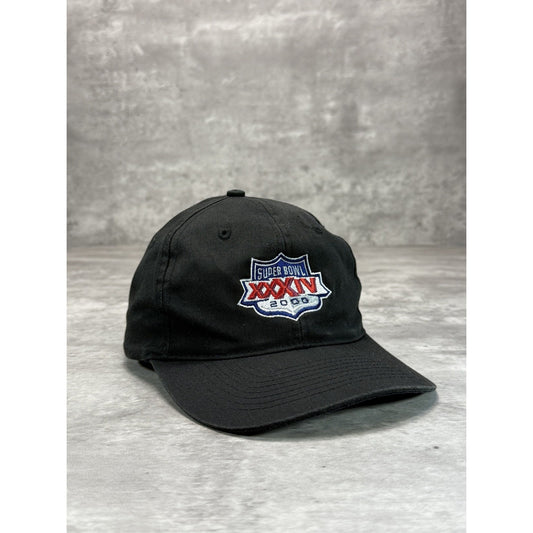 Vintage 2000 NFL Super Bowl Embroidered Logo Starter Snapback Hat OSFA Black