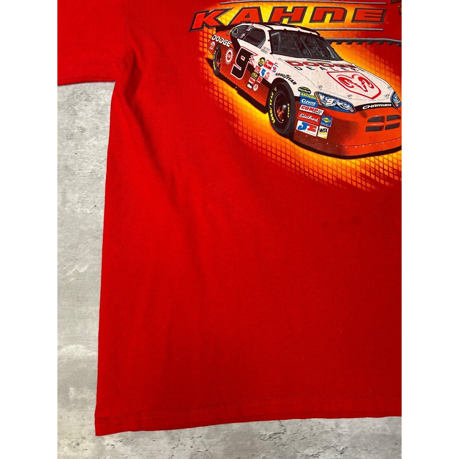Vintage Kasey Kahne #9 Dodge Racing Nascar Graphic T-Shirt Size Large