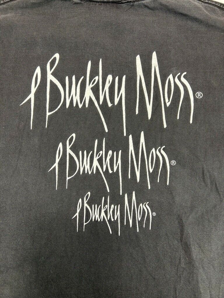 Vintage 90s Buckley Moss Artist Spell Out Graphic T-Shirt Size 2XL Black