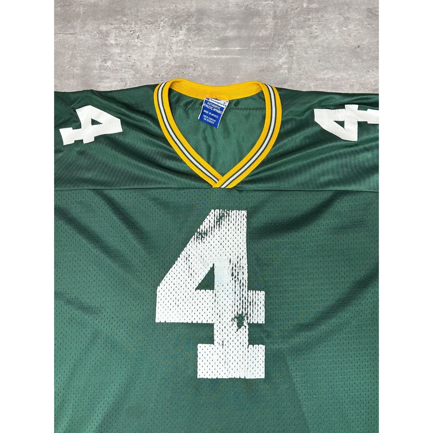Vintage 90s Brett Favre #4 Green Bay Packers NFL Champion Football Jersey Sz XL