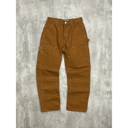 Vintage Carhartt Canvas Workwear Carpenter Double Knee Pants Size 28