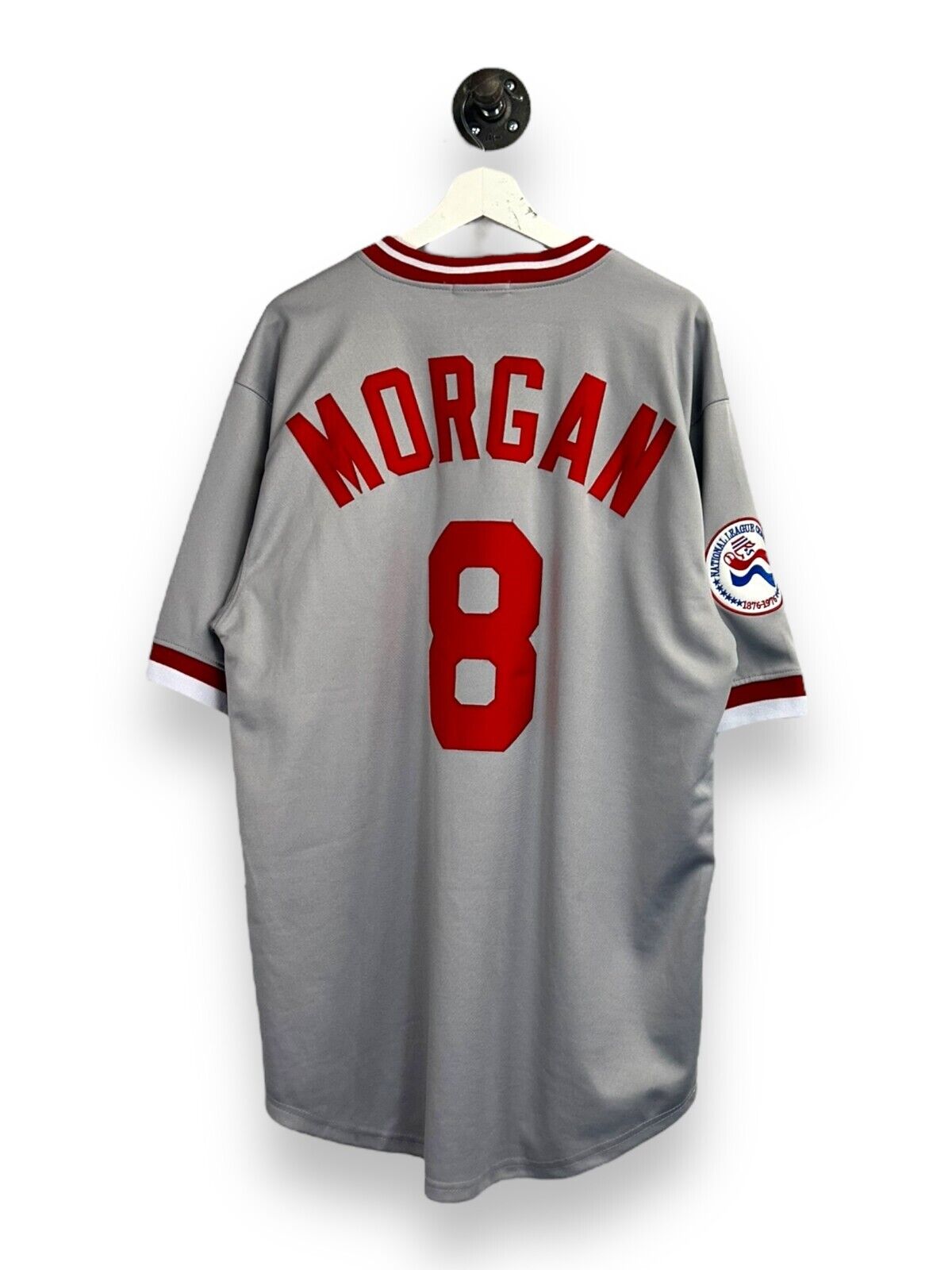 Joe Morgan #8 Cincinnati Reds MLB Retro Baseball Jersey Size 56 3XL Gray