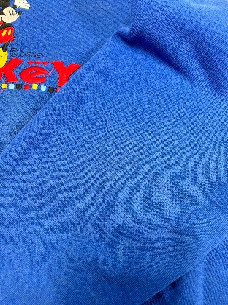 Vintage 80s Disney Mickey Mouse Embroidered Cartoon Graphic Sweatshirt Size XL