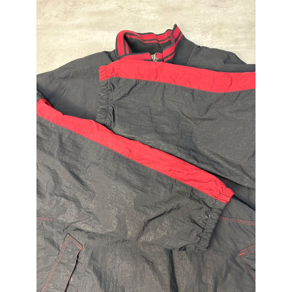 Vintage Nike Embroidered Mini Swoosh 1/2 Zip Windbreaker Jacket Size Large
