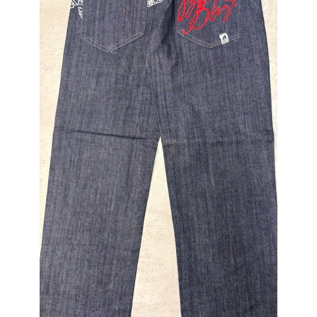 Vintage Y2K Womens Johnny Blaze Embroidered Signature Pocket Pants