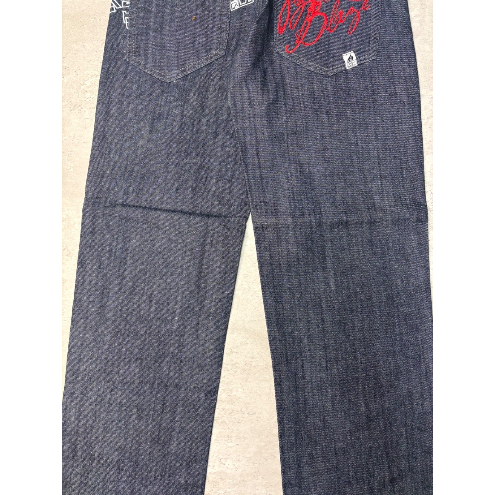 Vintage Y2K Womens Johnny Blaze Embroidered Signature Pocket Pants