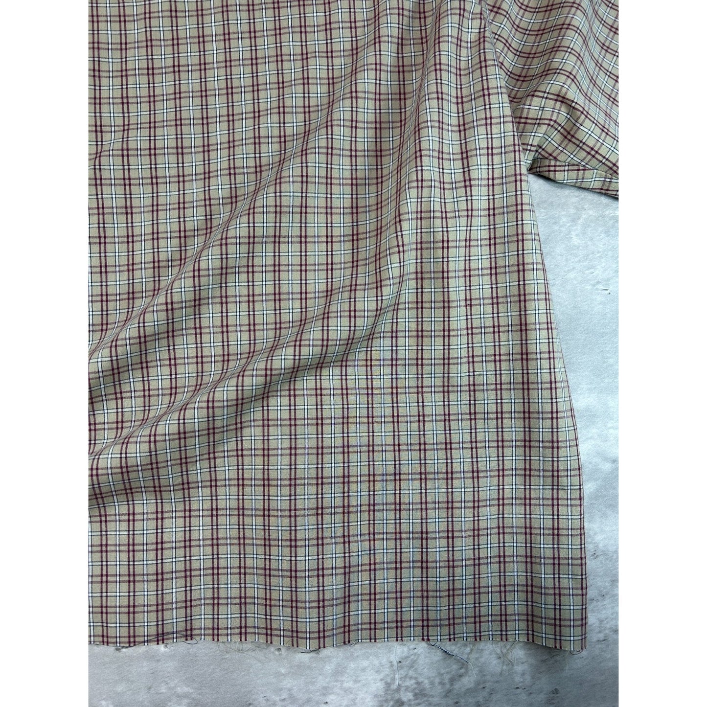 Vintage Brittany Bay Plaid Reworked Cropped Button Up Shirt Size XL