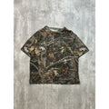 Vintage Red Head Tree Camo Hunting T-Shirt Size XL