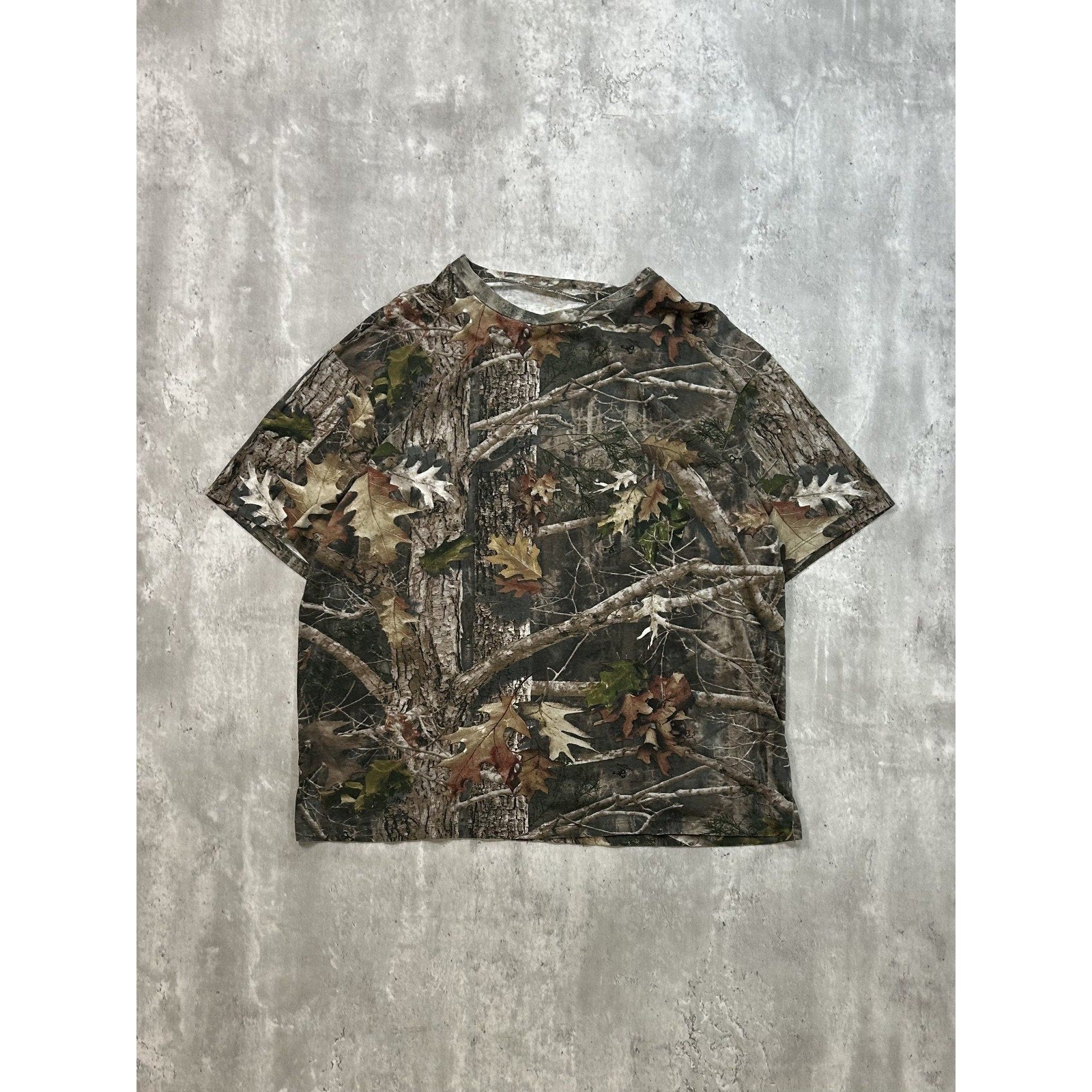 Vintage Red Head Tree Camo Hunting T-Shirt Size XL