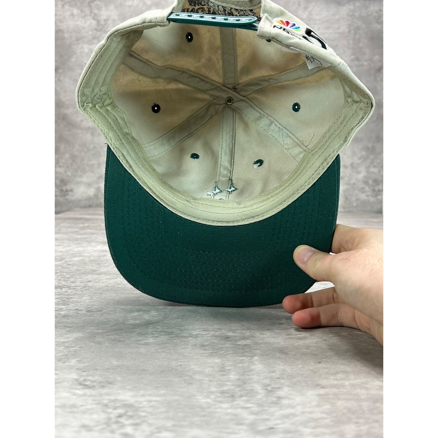 Vintage 90s Arlington Park Embroidered Spellout Two Tone Snapback Hat OSFA