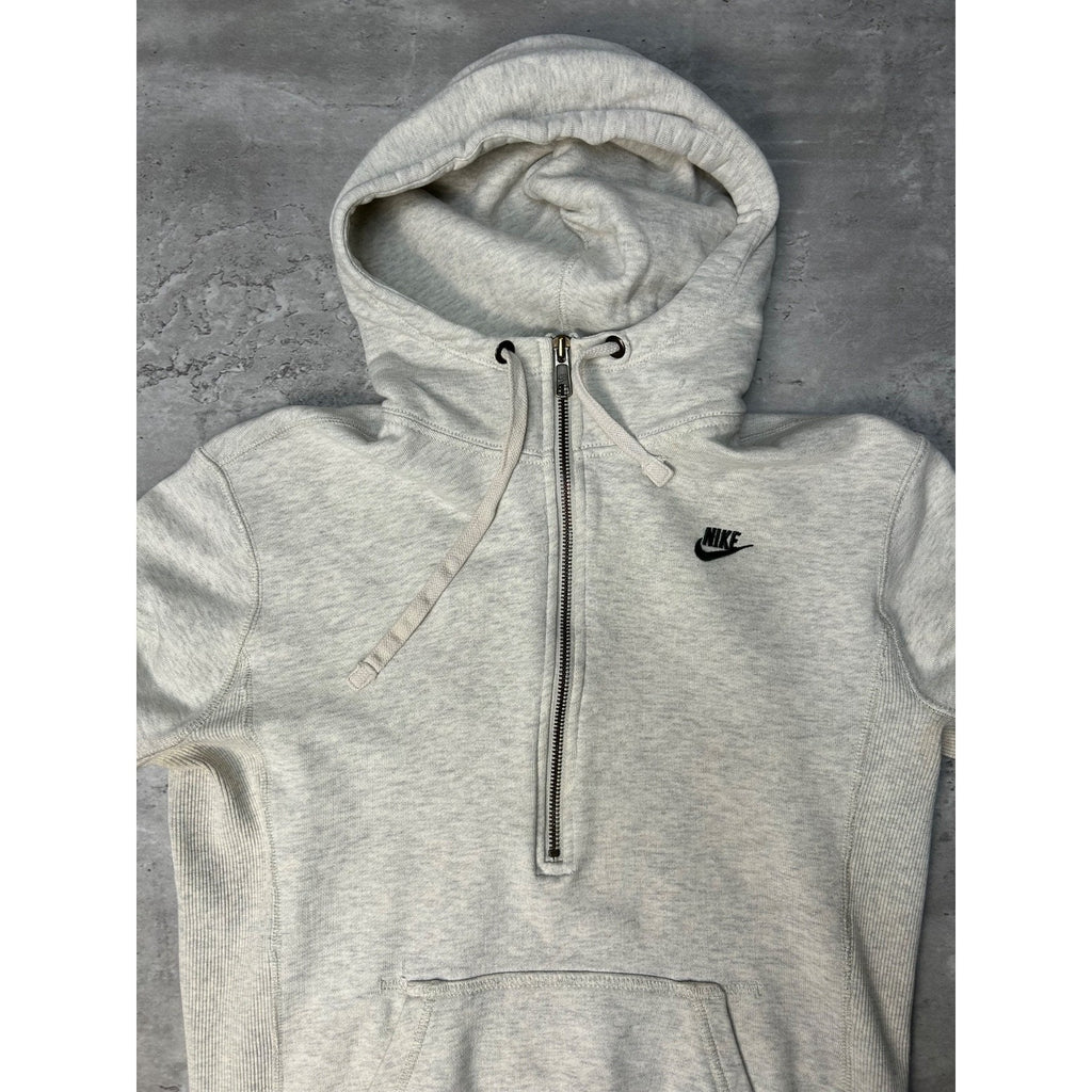 Vintage 2000s Nike Embroidered Logo 1/2 Zip Hooded Sweatshirt Size Medium YOUTH
