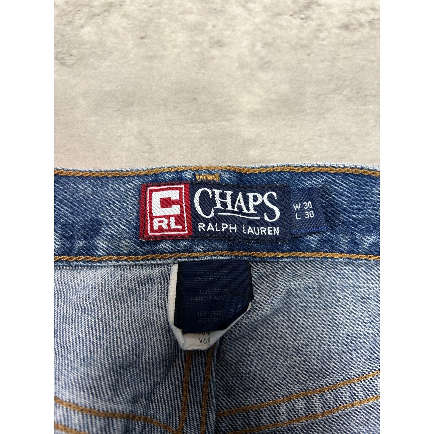 Vintage Chaps Medium Wash Denim Pants Size 30 Blue