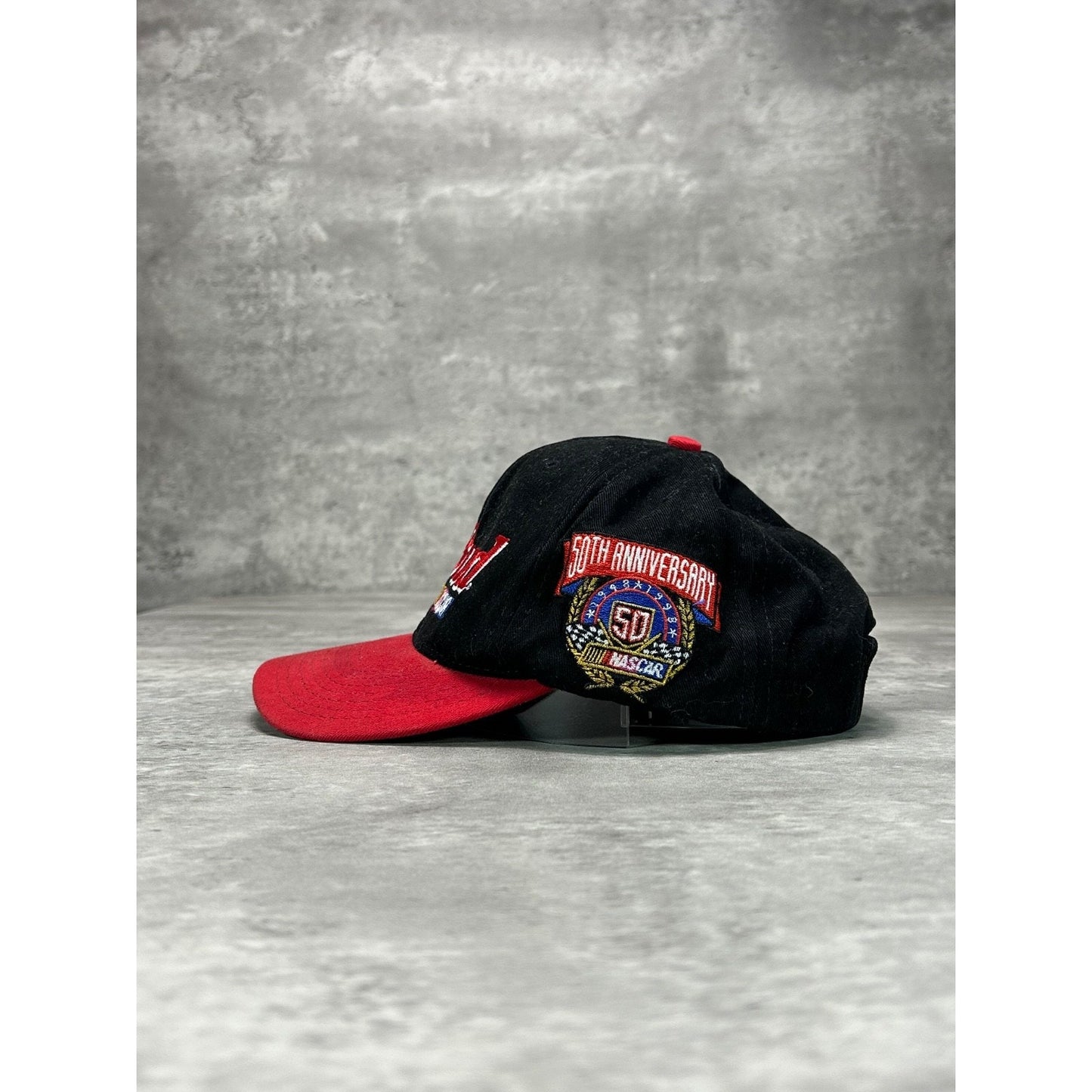 Vintage Budweiser Racing Embroidered Spellout Nascar Snapback Hat OSFA