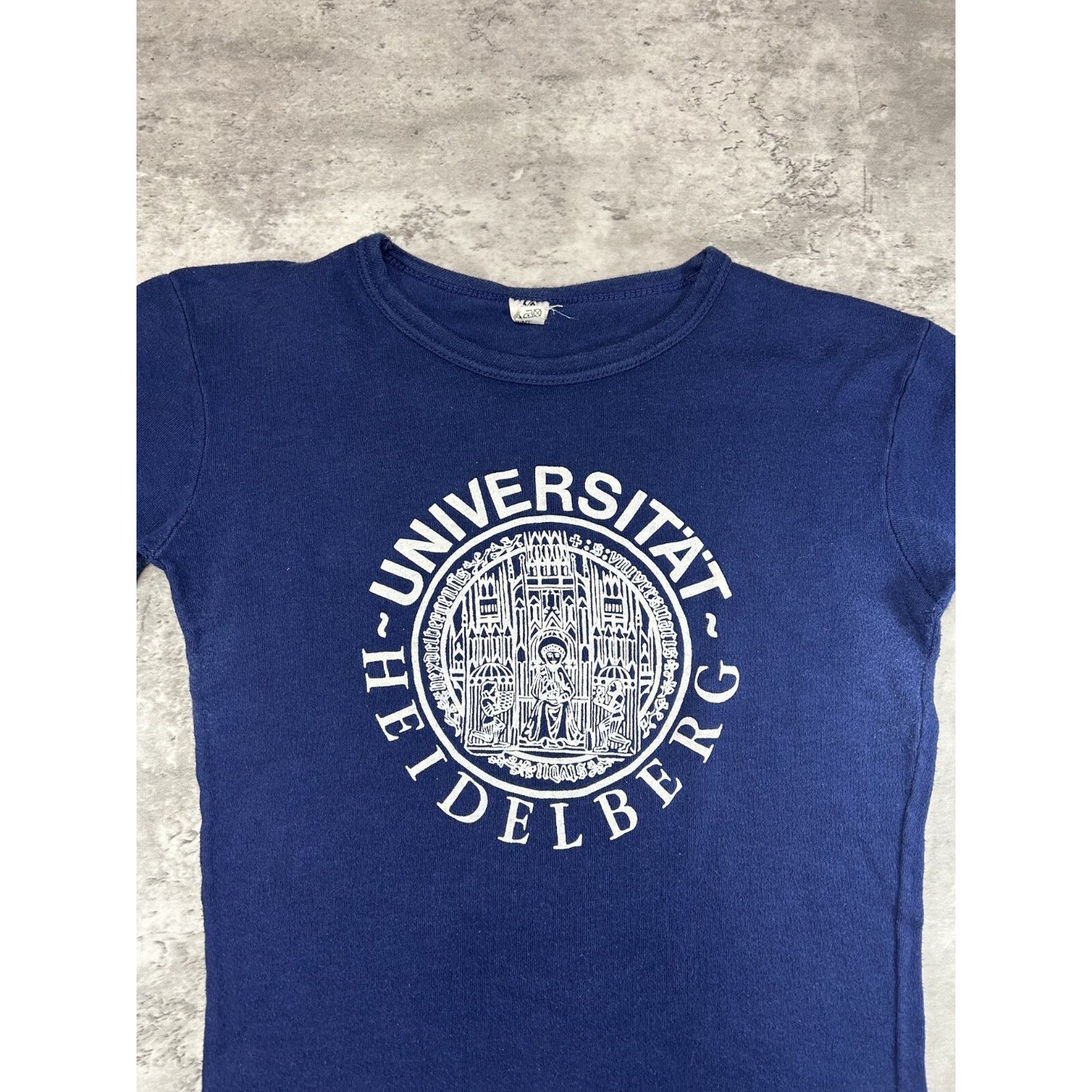 Vintage 80s/90s Universitat Heidelberg Collegiate Crest T-Shirt Size Small