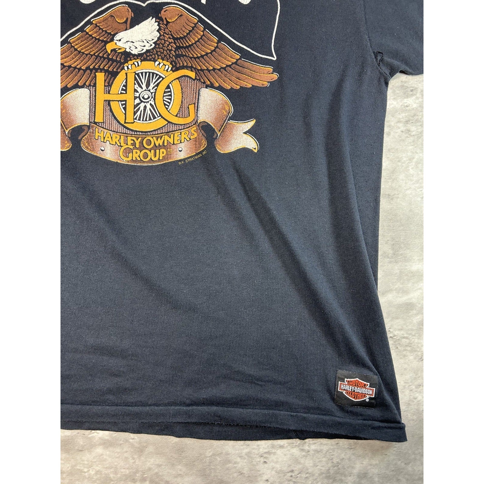 Vintage 90s Harley Davidson Motorcycles Owners Group Graphic