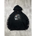 Vintage Harley Davidson Skull Bandana Graphic Hooded Sweatshirt Size Large