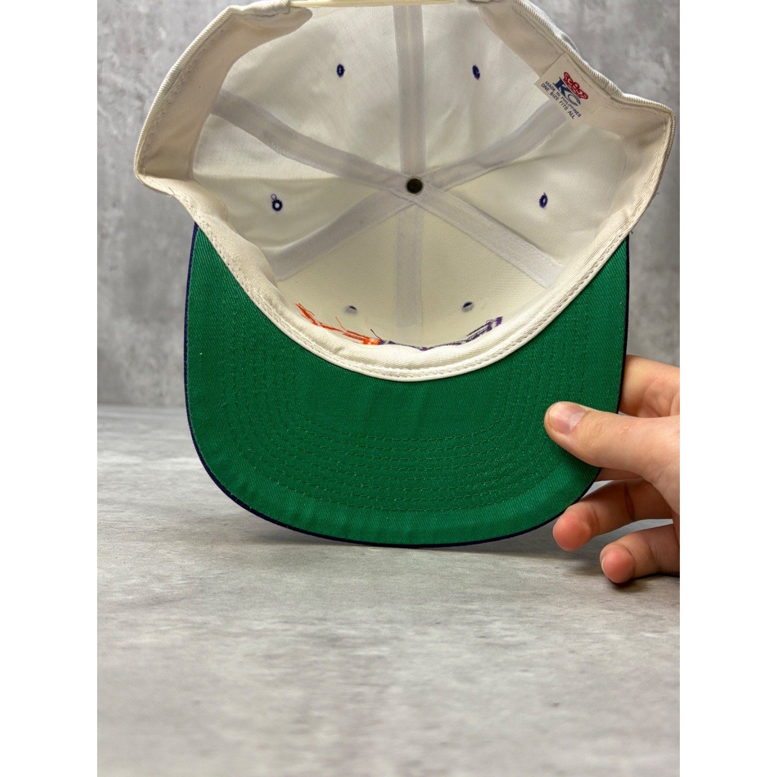 Vintage 90s FedEx Embroidered Logo Two Tone Snapback Hat OSFA