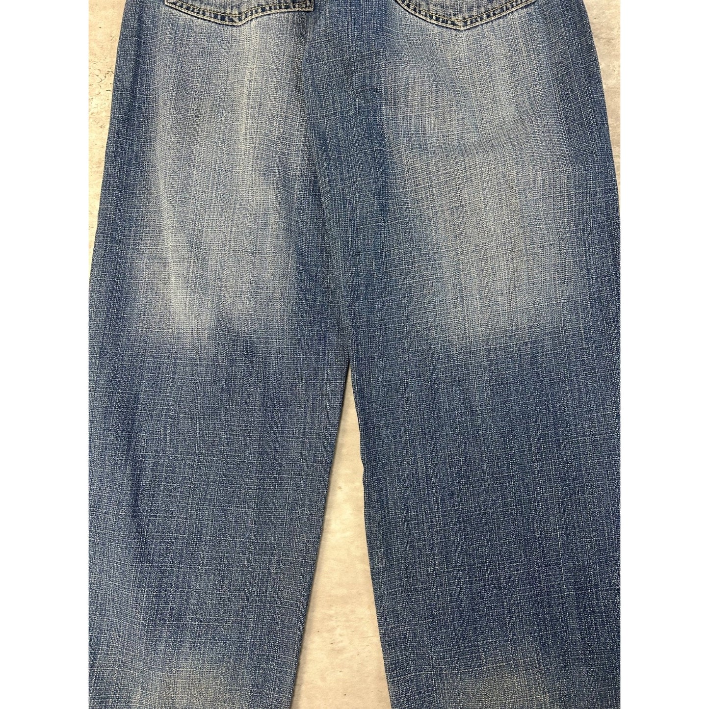 Vintage Women's Y2K Southpole Dark Wash Faded Baggy Fit Denim Pants Size 29