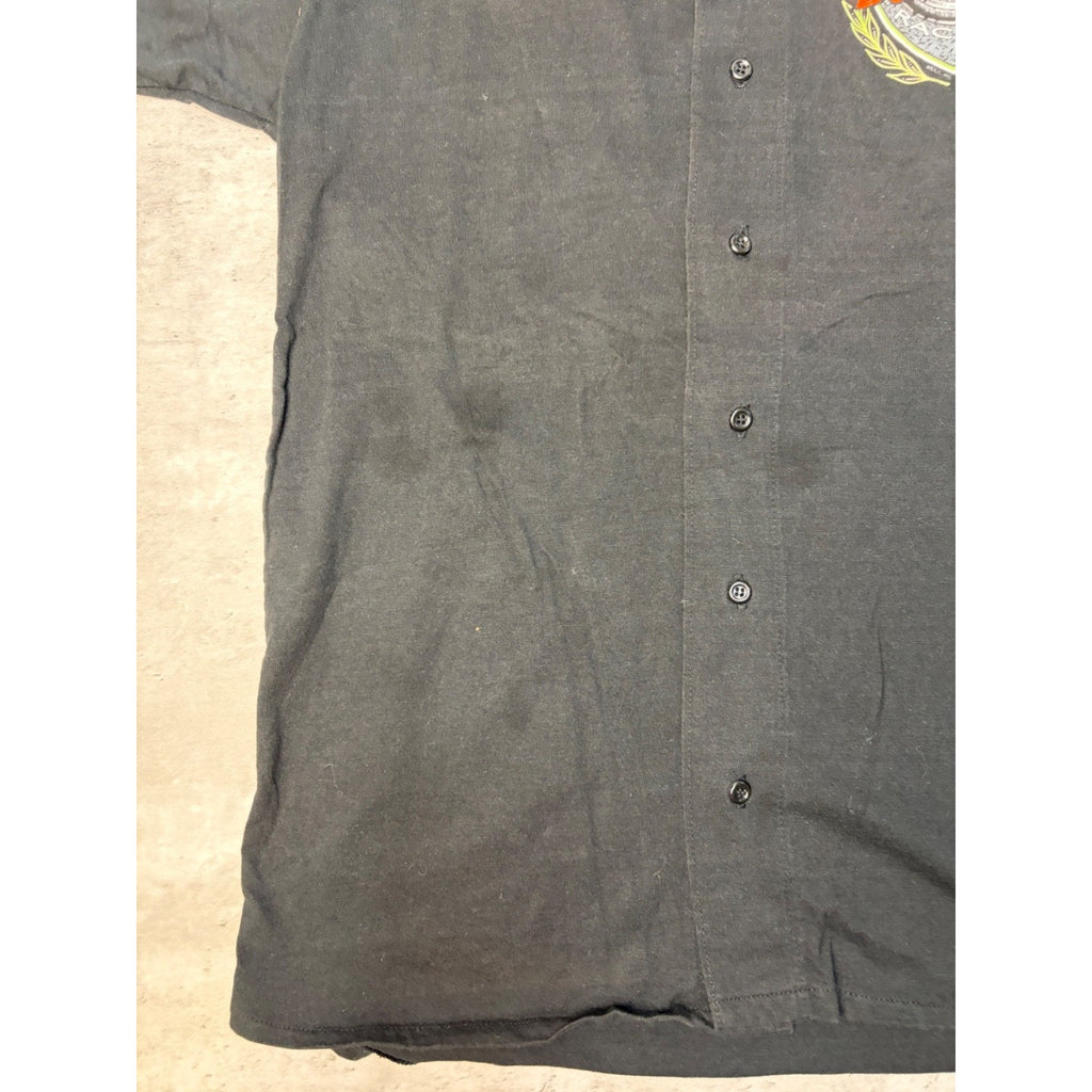 Vintage Harley Davidson Fort Collins Landscape Graphic Baseball Jersey Sz Large