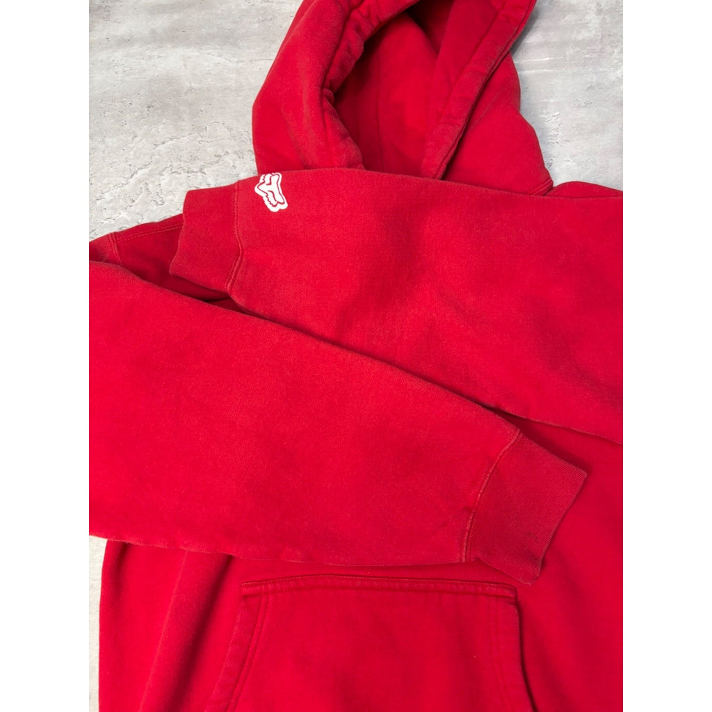 Vintage Fox Racing Graphic Logo Spellout Hooded Sweatshirt Size Small