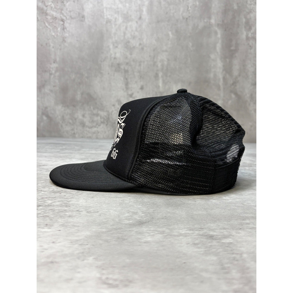 Vintage Vans 66 Blackletter Spellout Trucker Snapback Hat OSFA
