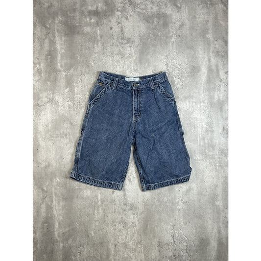 Vintage Womens 2000s Ur-ban Up Medium Wash Denim Carpenter Shorts Size 28 Blue