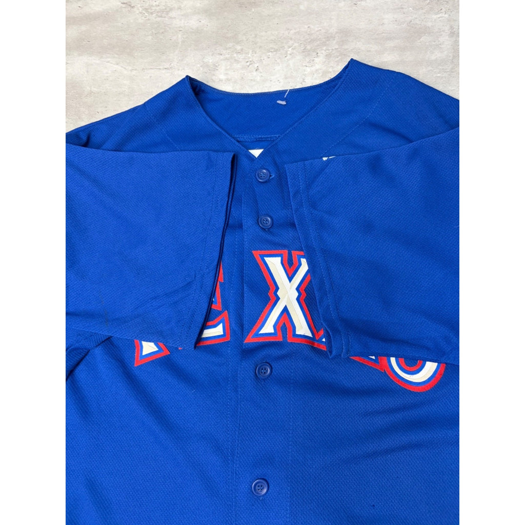 Vintage Texas Rangers #20 Right At Home Majestic Baseball Jersey Size Medium