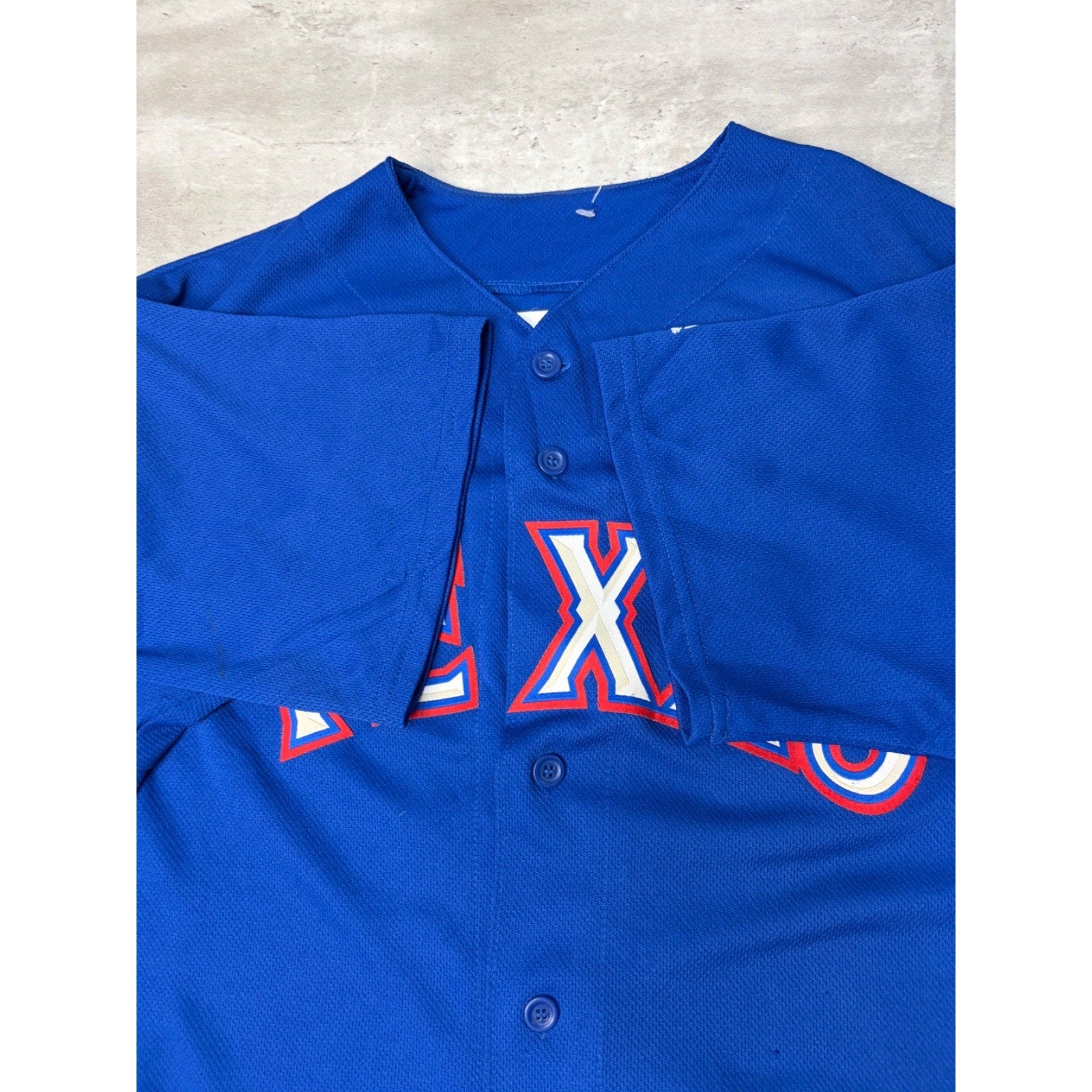 Vintage Texas Rangers #20 Right At Home Majestic Baseball Jersey Size Medium