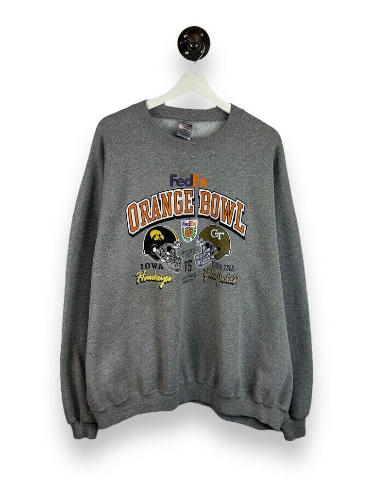 Hawkeyes Vs Yellowjackets NCAA Orange Bowl Helmet Graphic Sweatshirt Size 3XL