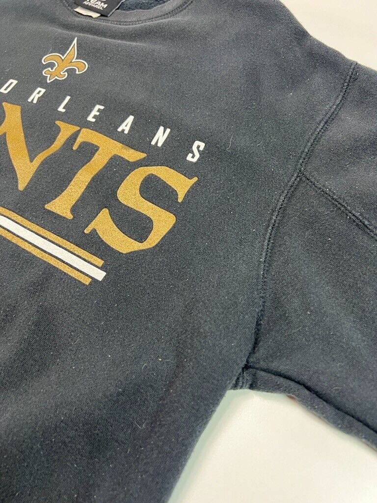 Vintage New Orleans Saints NFL Graphic Logo Spellout Sweatshirt Size Large