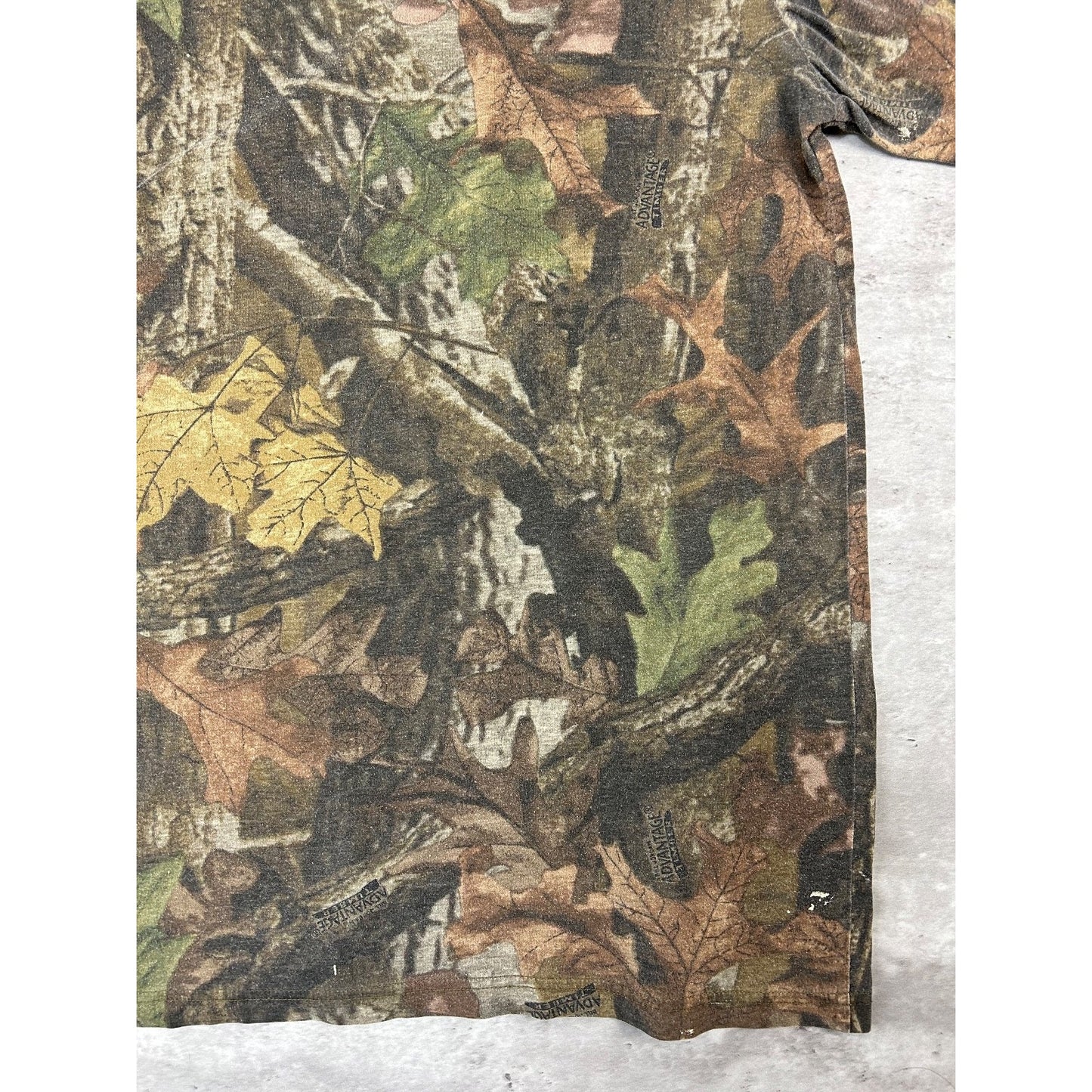 Vintage 90s Advantage Timber Tree Camo Hunting Long Sleeve T-Shirt Size XL