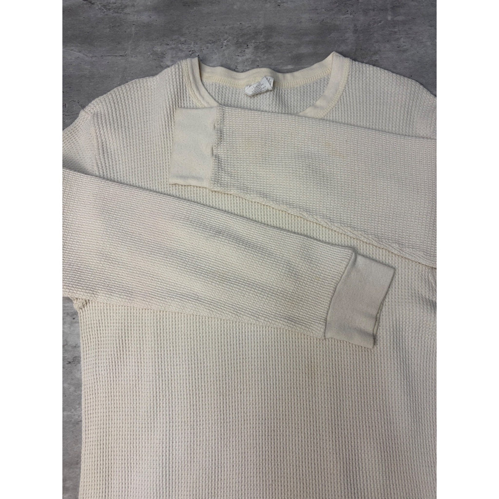 Vintage 1980s Remington Waffle Print Thermal Long Sleeve T-Shirt Size XL