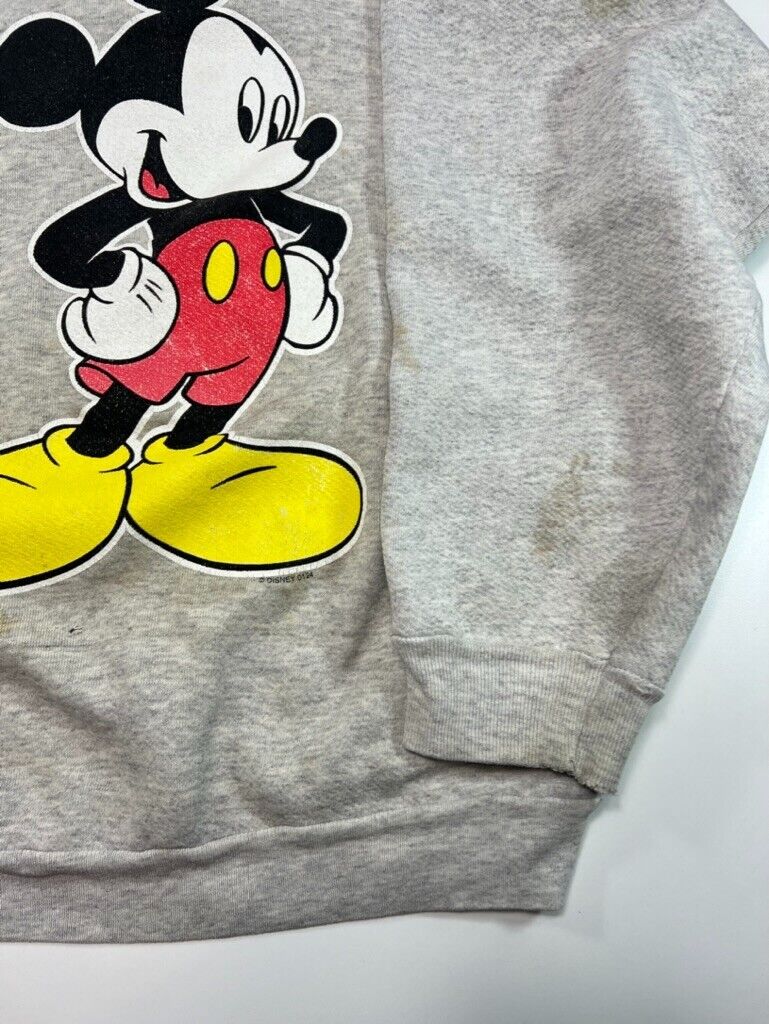 Vintage 90s Disney Mickey Mouse Big Character Graphic Sweatshirt Size Large