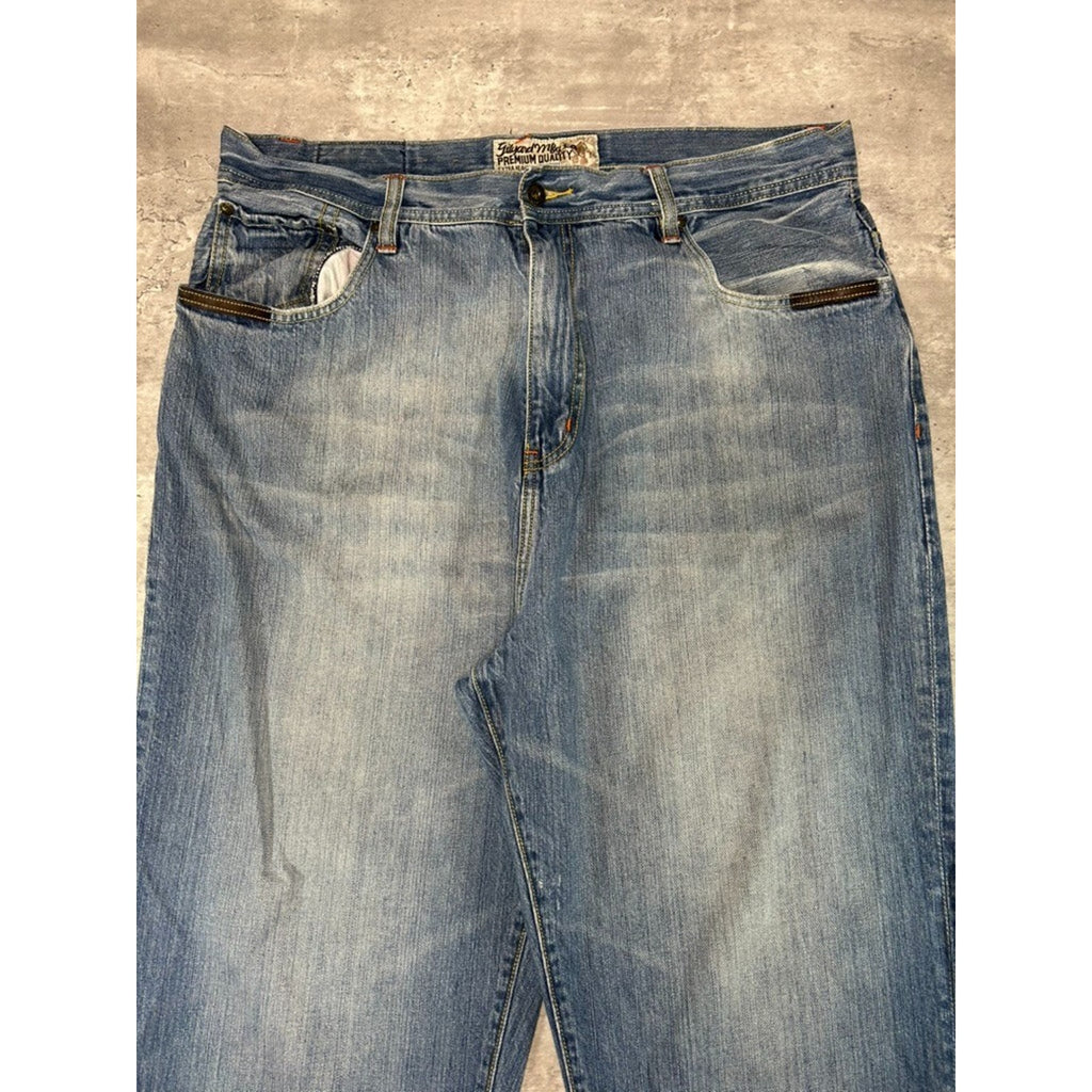 Vintage Y2K Gilyard Mfg Baggy Fit Light Wash Denim Pants Size 39 Blue
