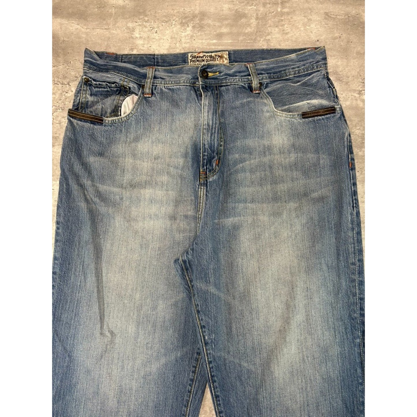 Vintage Y2K Gilyard Mfg Baggy Fit Light Wash Denim Pants Size 39 Blue