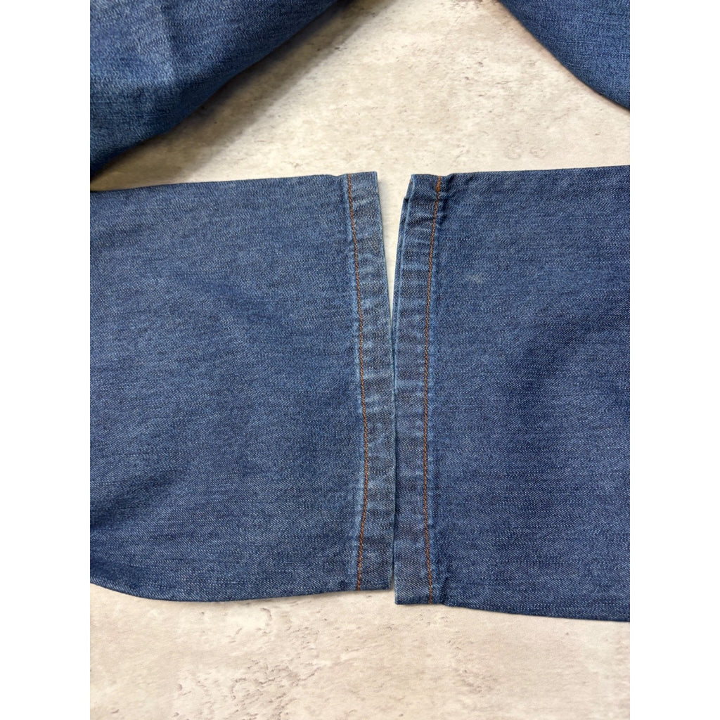 Vintage Y2K Womens Rocawear Embroidered Pocket Logo Dark Wash Denim Pants